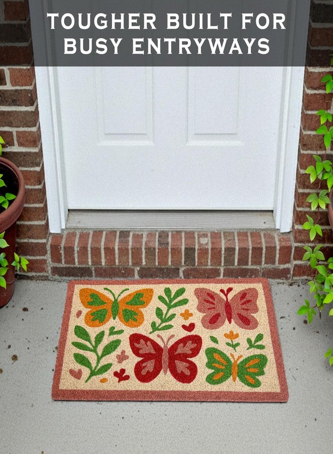 MAINEVENT Butterfly Mat 30x17 Inch, Butterfly Welcome Mat Summer, Butter Fly Doormat Outside Spring, Colorful Front Door Doormat, Spring Outside Door Mat - Image 3