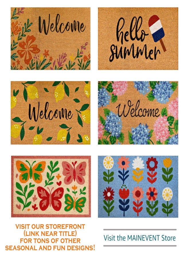 MAINEVENT Butterfly Mat 30x17 Inch, Butterfly Welcome Mat Summer, Butter Fly Doormat Outside Spring, Colorful Front Door Doormat, Spring Outside Door Mat - Image 5