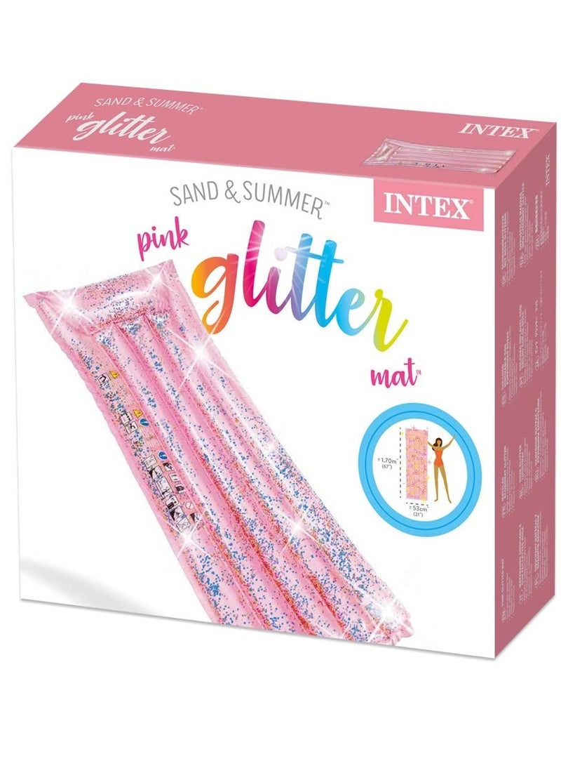 INTEX Intex - Glitter Inflatable Floating Pink Matt 170x53x15 cm - 58720EU - Image 1
