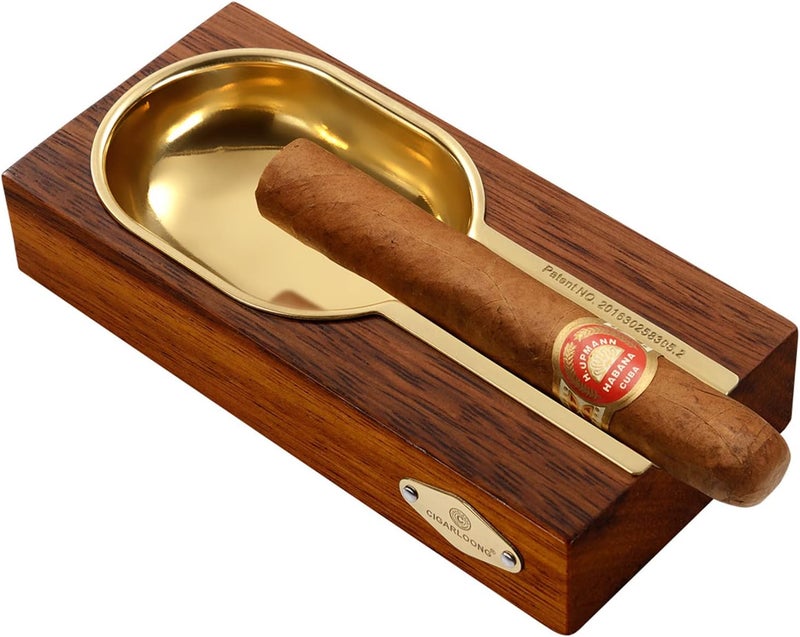 Merbau Gold Copper Lined Cigar Ashtray for Indoor/Outdoor Use - Image 2