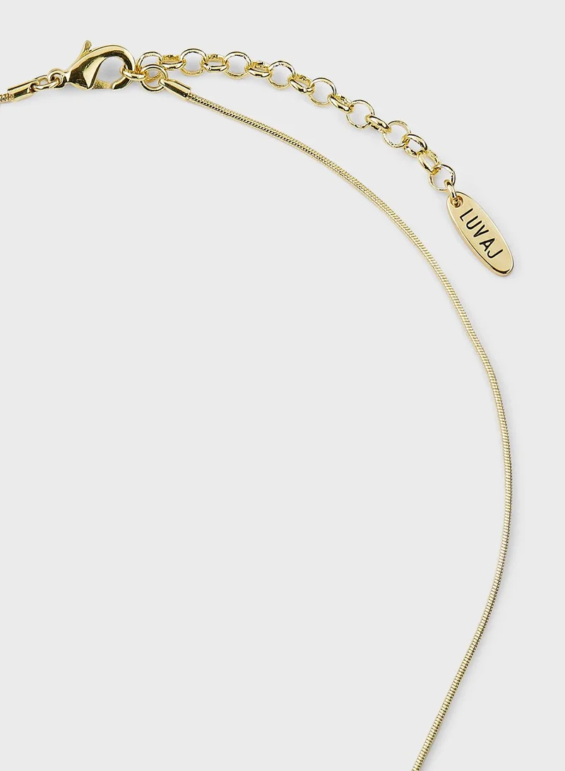 LUV AJ Bezel Pendant Long Necklaces