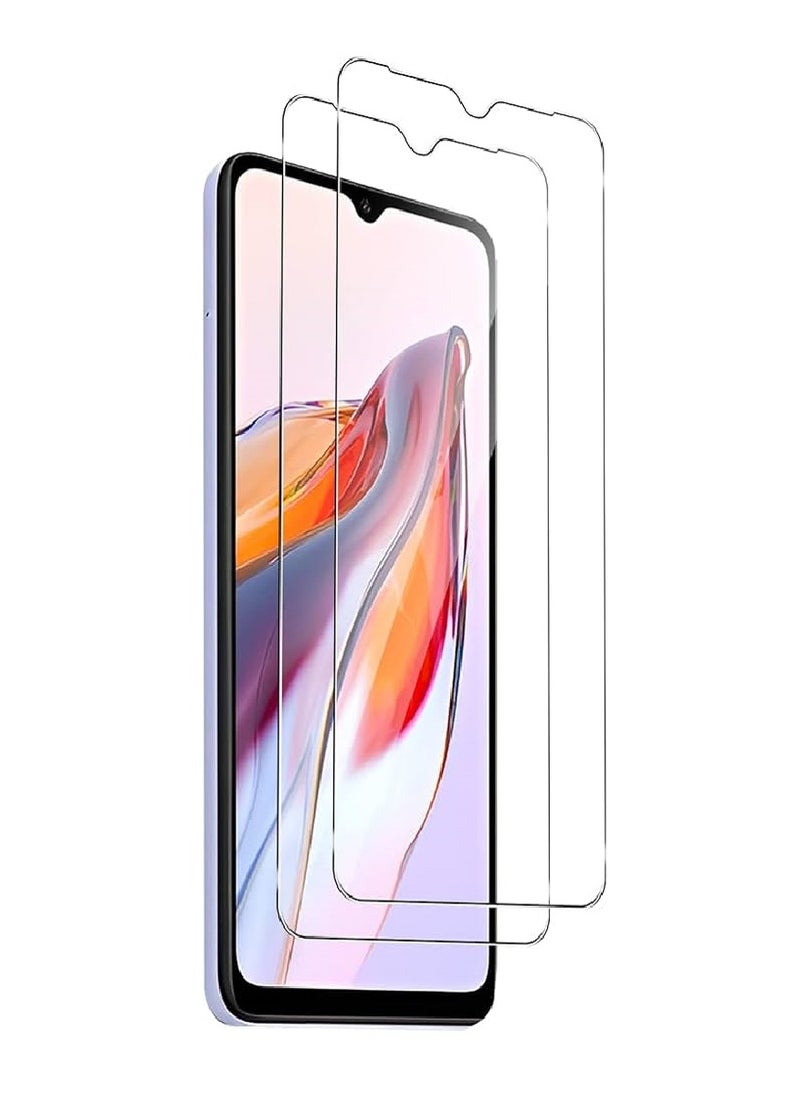 Super 2 Pieces Tempered Glass Screen Protector Clear Designed For Xiaomi Redmi 12C Full Screen Coverage And Bubble Free - Image 1