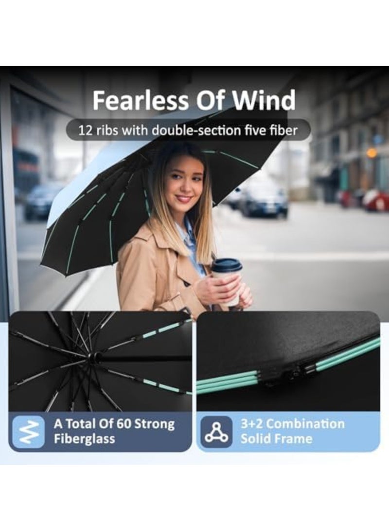Baytion Multi-Band UPF 50+ Sun Protection Umbrella | Foldable & Compact | Auto Open & Close | Vinyl Sunscreen Coating | Effective Cooling | All-Weather Protection for Rain & Sun (Color as per Stock) - Image 4