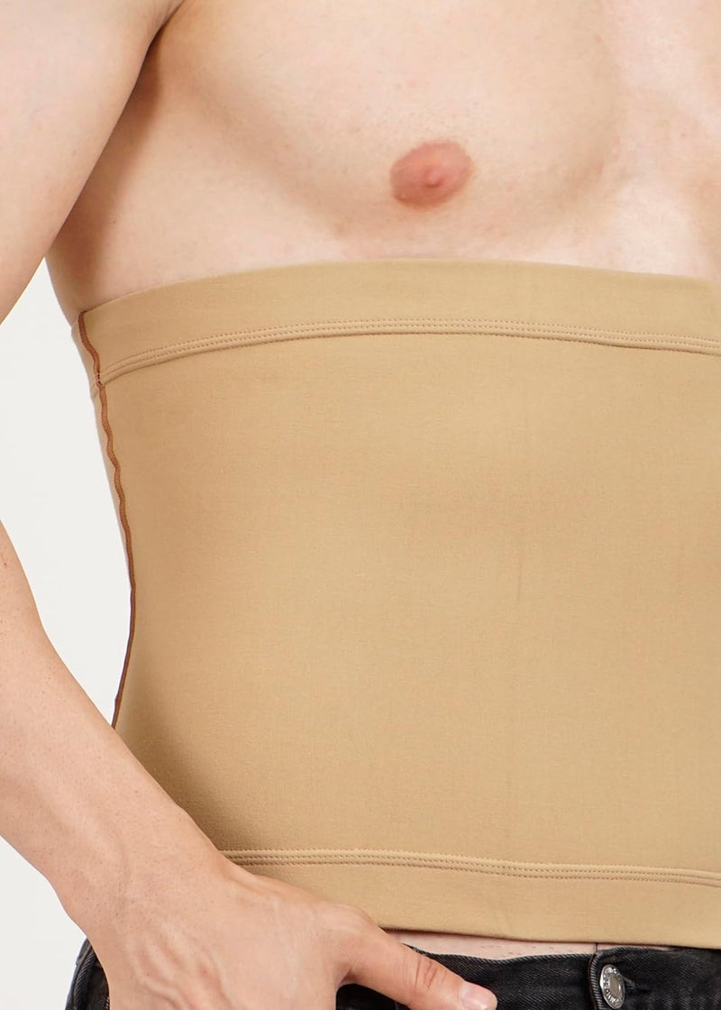 Dermapress Moderate Compression Abdominal Shapewear | Slip-On Design | Support for Post-Cesarean, Postpartum, and Abdominal Liposuction | Umbilical and Abdominal Hernia (Beige, XL) - Image 5
