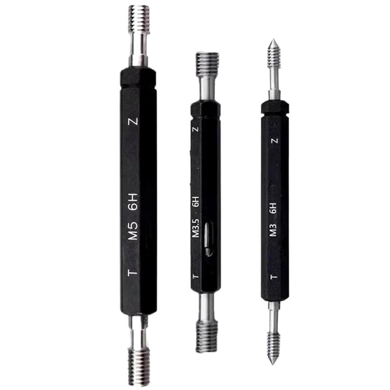 Metric Gauge Thread Gauge 6H M1-M3 M4 M6 M8 M10-M42 GO/NO GO Precision External Screw Gage Fine,Pitch Thread Test Tool(M2.5X0.35) - Image 1