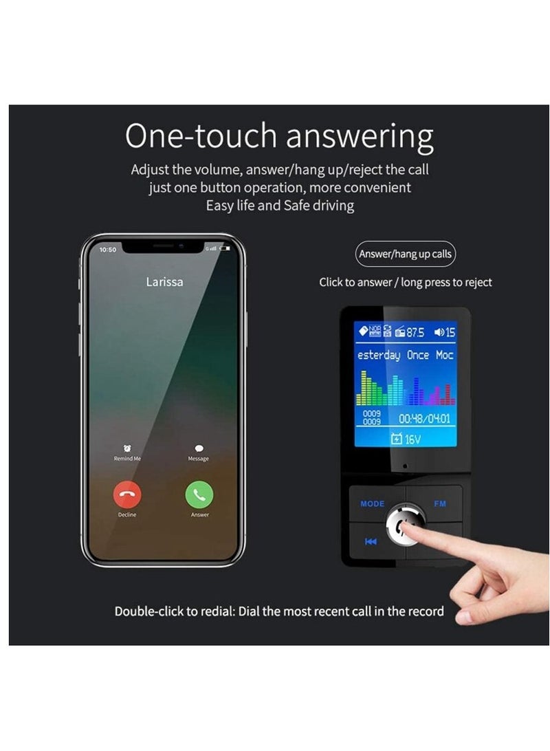 Car Bluetooth FM Transmitter MP3 Player Wireless Dual USB Car Charger 1.8 Inch LCD Color Screen Audio Receiver - Image 2