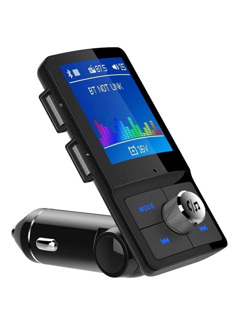 Car Bluetooth FM Transmitter MP3 Player Wireless Dual USB Car Charger 1.8 Inch LCD Color Screen Audio Receiver - Image 1