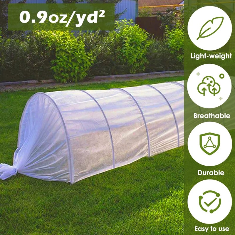 JUNKOGO Plant Freeze Protection Cover, 7x25ft Frost Cloth Winter Garden Blanket, Floating Row Cover for Cold Weather and Shade, Perfect for Outdoor Vegetables, Trees, Greenhouse - Image 3