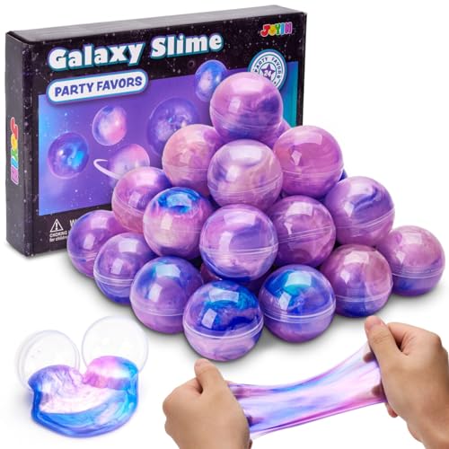 JOYIN Slime Party Favors 24 Pack Galaxy Slime Ball Stretchy NonSticky MessFree Stress Relief and Safe Toys for Girls and Boys Classroom Reward Party Supplies - Image 1