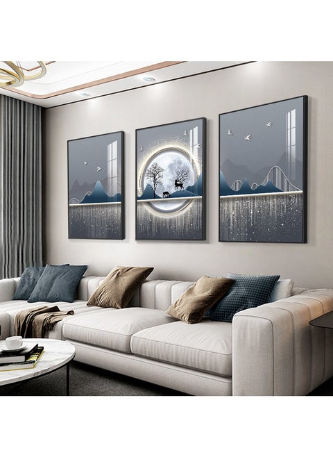 3PCS Wall Art Bright Style Minimalist Decor Modern Abstract Canvas Prints Poster Picture Framed Paintings Decorations