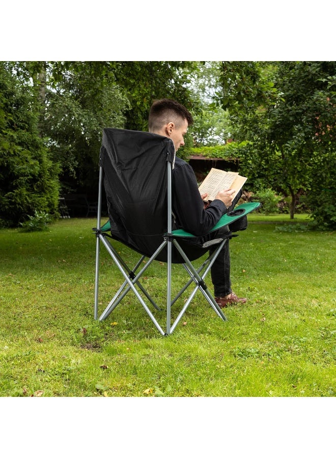 HTE 2 Pieces Foldable Garden Camping Outdoor Chairs  - Image 2