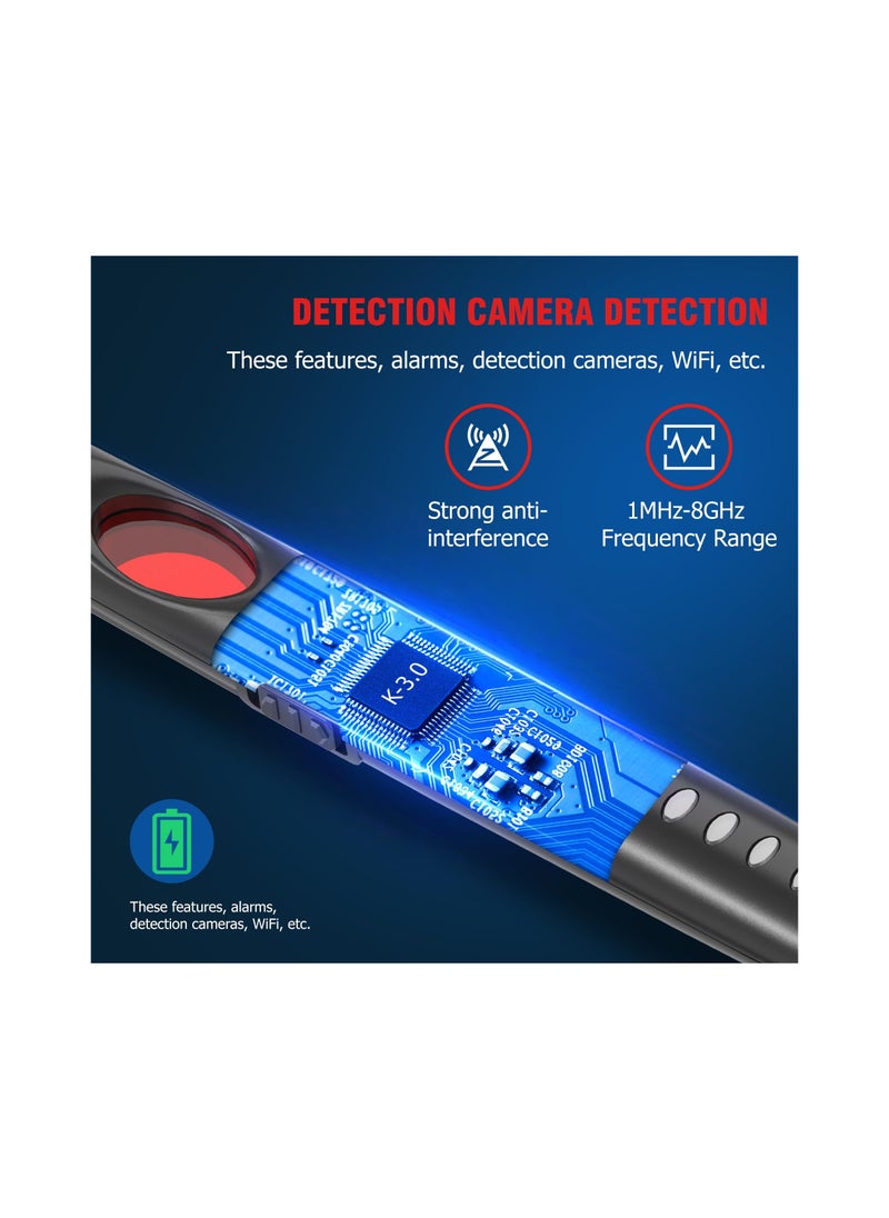 SYOSI - Hidden Camera Detectors and Bug Detector, Anti Spy Detector, Hidden Devices Detector, Spy Camera Detector for Home /Office /Travel, Rechargeable, Portable for Car, Motion Alarm Mode(1 Pack) - Image 1