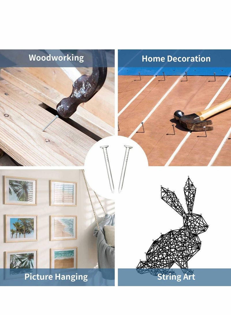 Y&D Hardware Nails, 500Pcs 1 Inch Nickel Plated Hanging Wall Nails for Picture Hanging, Wood Wire Small - Image 2