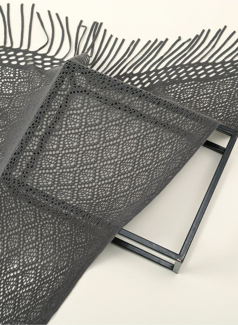 آي إس آي النساء الحياكة شال مع المنزلات الأزياء الملابس الشال الأساسي - Image 3