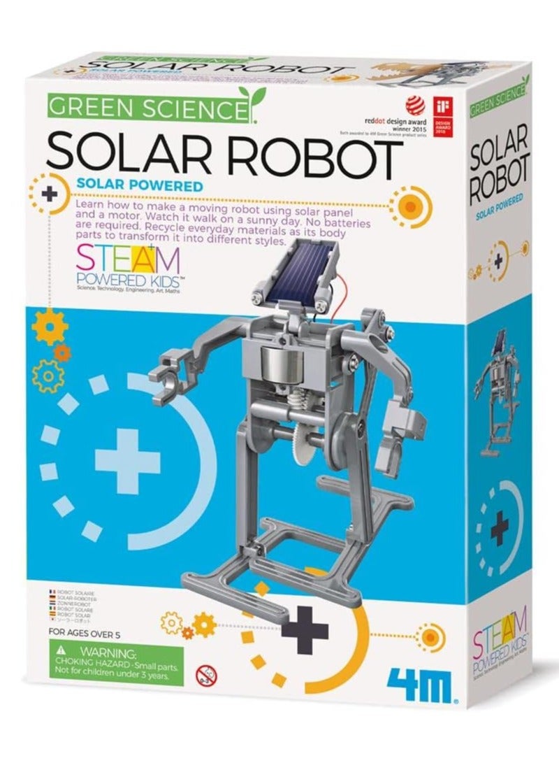 4M Green Science Solar Robot – Build-Your-Own Eco-Friendly Robot Kit Powered by Solar Energy with Moving Parts and Instructions – Fun Educational STEM Activity for Kids Ages 8 and Up | 00-03294 - Image 1