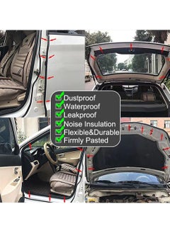 SYOSI Car Door Rubber Seal Strip, Car Weather Stripping, Double Layer 5 Holes Universal Self Adhesive Auto Door Soundproofing Weatherstrip for Car Tailgate Rubber Draft Seal Strip (5M/16.4Ft)  - Image 3