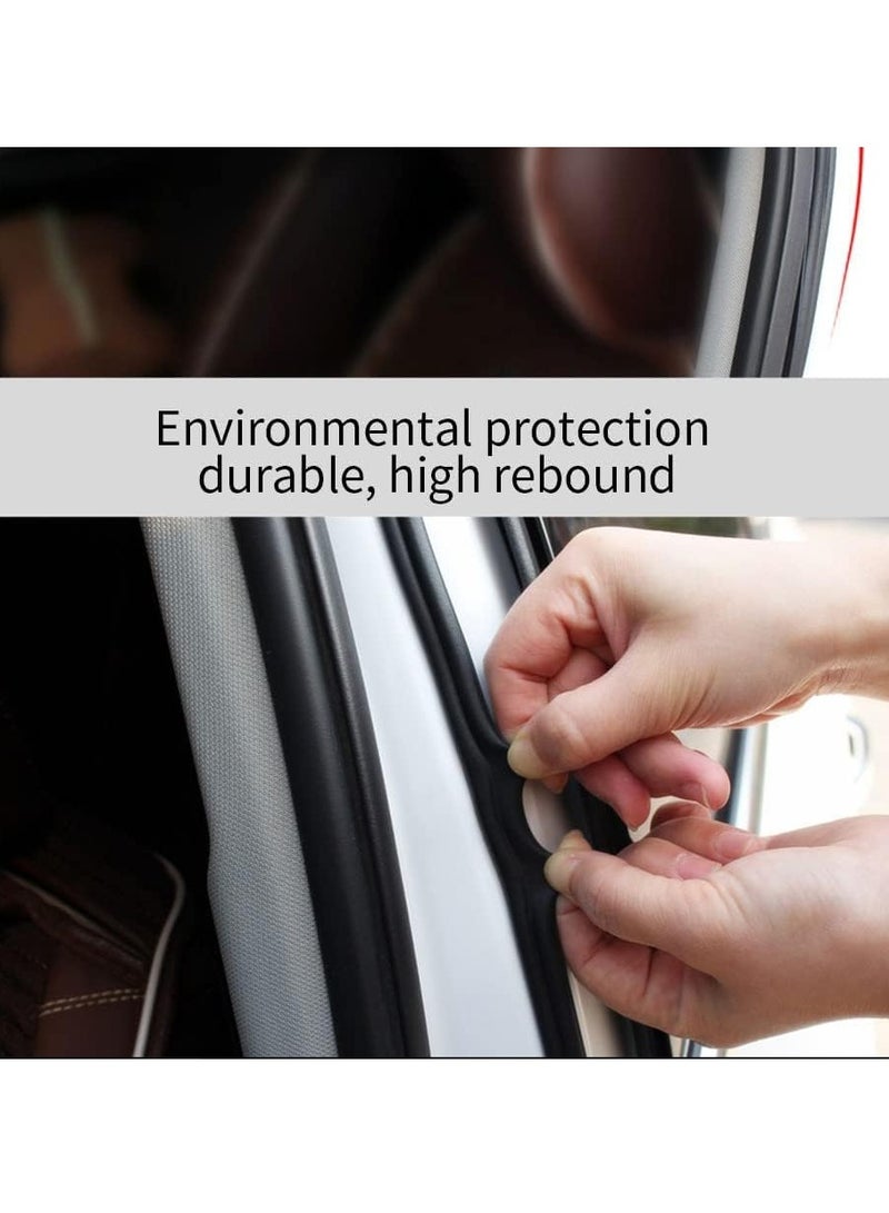 SYOSI Car Door Rubber Seal Strip, Car Weather Stripping, Double Layer 5 Holes Universal Self Adhesive Auto Door Soundproofing Weatherstrip for Car Tailgate Rubber Draft Seal Strip (5M/16.4Ft) - Image 5