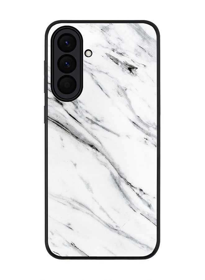 For Samsung Galaxy A37 Case,Slim fit Camera Protection, Shockproof Thin Phone cover  - Marble Print Grey White