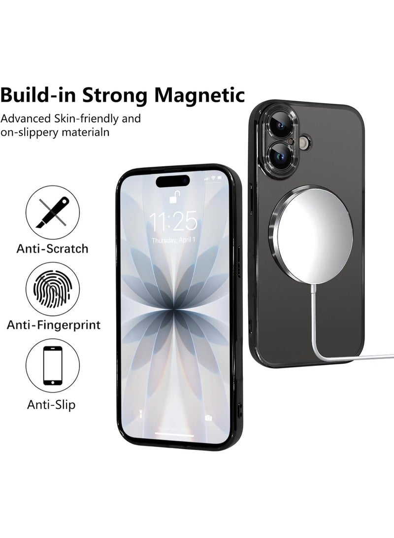 أكاليكس جراب مغناطيسي لهاتف iPhone 17، حماية كاملة لعدسة الكاميرا، غطاء هاتف ناعم من مادة TPU، متوافق مع الشحن اللاسلكي MagSafe، غطاء هاتف مقاوم للصدمات من مادة TPU | أسود - Image 4