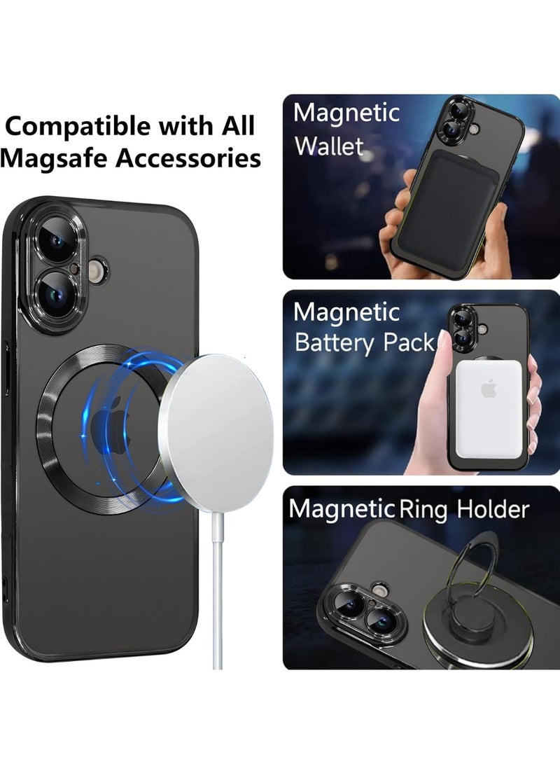 أكاليكس جراب مغناطيسي لهاتف iPhone 17، حماية كاملة لعدسة الكاميرا، غطاء هاتف ناعم من مادة TPU، متوافق مع الشحن اللاسلكي MagSafe، غطاء هاتف مقاوم للصدمات من مادة TPU | أسود - Image 5