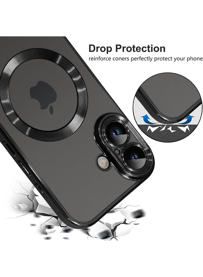 أكاليكس جراب مغناطيسي لهاتف iPhone 17، حماية كاملة لعدسة الكاميرا، غطاء هاتف ناعم من مادة TPU، متوافق مع الشحن اللاسلكي MagSafe، غطاء هاتف مقاوم للصدمات من مادة TPU | أسود - Image 3