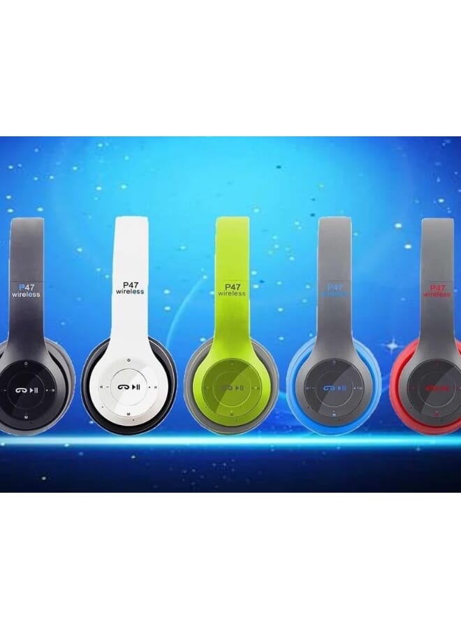 P47 Wireless Bluetooth Headset HD Earphones With FM TF Card Slot - Image 2