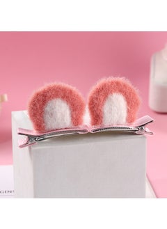 Plush Cat Ear Hair Clips Cute Rabbit Kids Accessories 17# orange bear ears 1 pair