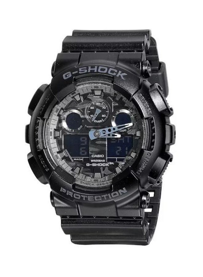 Casio G-Shock GA-100CF-1ADR Analog-Digital Men’s Watch with Shock Resistance, Magnetic Resistance, 200M Water Resistance, Black Resin Band - Image 2
