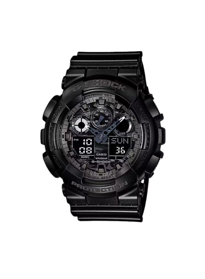 Casio G-Shock GA-100CF-1ADR Analog-Digital Men’s Watch with Shock Resistance, Magnetic Resistance, 200M Water Resistance, Black Resin Band - Image 1