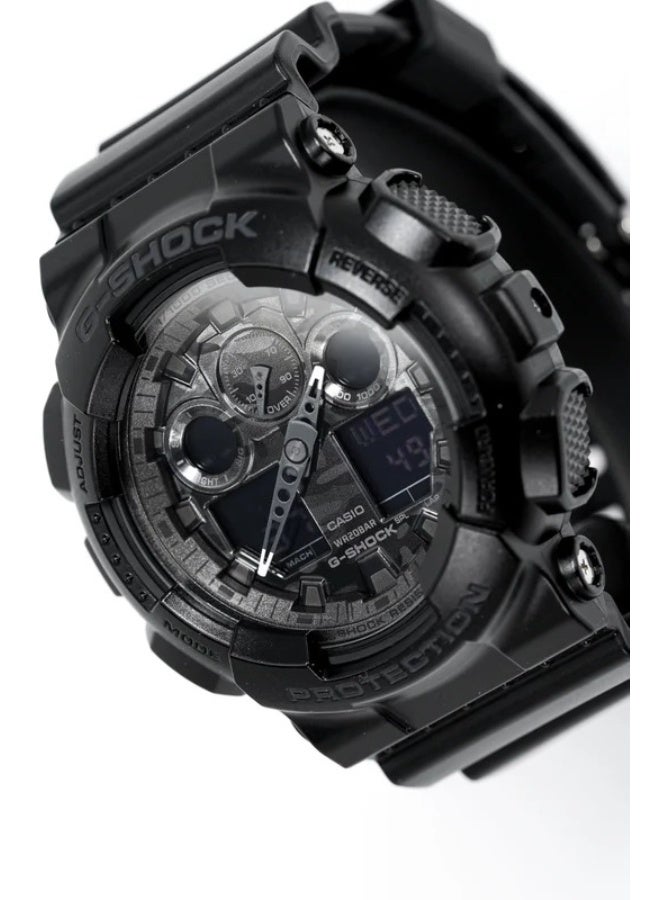 Casio G-Shock GA-100CF-1ADR Analog-Digital Men’s Watch with Shock Resistance, Magnetic Resistance, 200M Water Resistance, Black Resin Band - Image 3