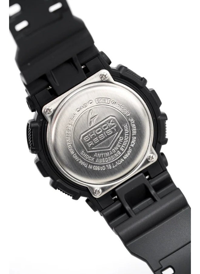 Casio G-Shock GA-100CF-1ADR Analog-Digital Men’s Watch with Shock Resistance, Magnetic Resistance, 200M Water Resistance, Black Resin Band - Image 4