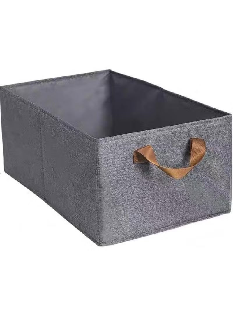 صندوق تخزين لتنظيم الملابس والفوط والمفروشات قابل للطي مقاس 40 *20 سم قطعة واحدة (رمادي) - Image 4