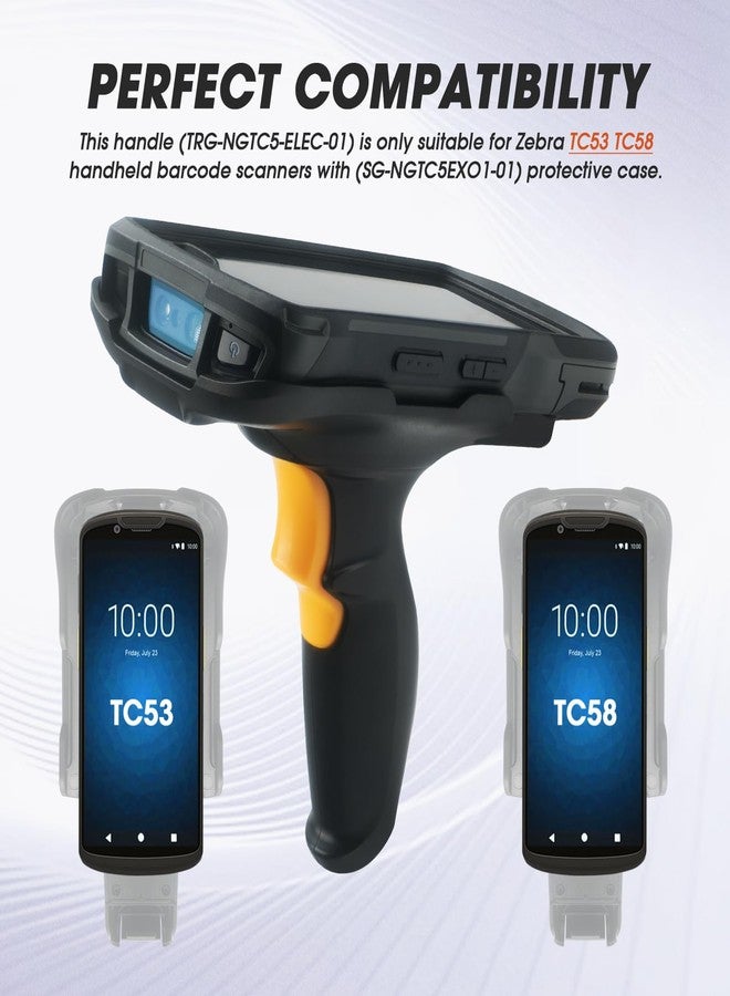 CARPSDZY TC53 Trigger Handle for Zebra TC53 TC58 Handheld Barcode Scanner Mobile Computer (TRG-NGTC5-ELEC-01) - Requires Use with Rugged Protective Case (SG-NGTC5EXO1-01) for Safe Sensitive Scanning - Image 2
