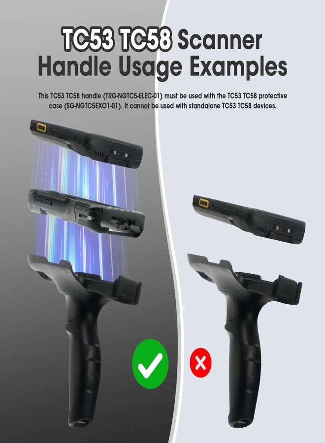 CARPSDZY TC53 Trigger Handle for Zebra TC53 TC58 Handheld Barcode Scanner Mobile Computer (TRG-NGTC5-ELEC-01) - Requires Use with Rugged Protective Case (SG-NGTC5EXO1-01) for Safe Sensitive Scanning - Image 5