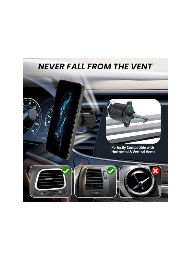 S-TOP Magnetic Car Phone Holder Kit 3 in 1, Windshield/Air Vent/Dashboard Cell Phone Holder, Strong Magnet Car Mount Phone Holder - Image 3