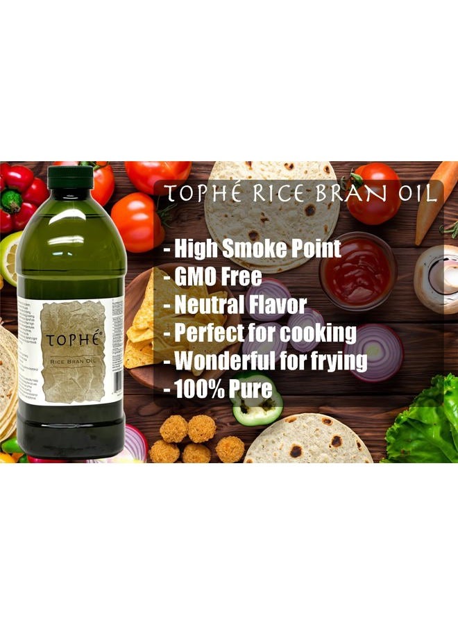 tophe RICE BRAN OIL | All Natural, Made from 100% Non-GMO Rice | Rich in Vitamin E and Gamma-Oryzanol | Unfiltered, Non Winterized, No Trans Fat and Heart Healthy | 1/2 Gallon By Tophe - Image 2