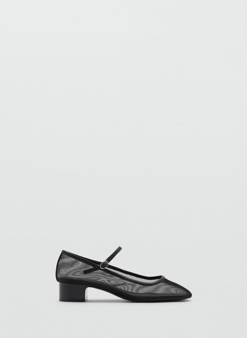 MANGO Mesh Shoes With Buckle Strap  - Image 1