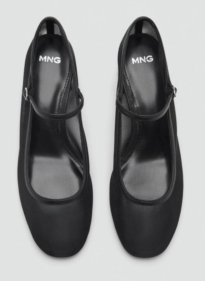 MANGO Mesh Shoes With Buckle Strap