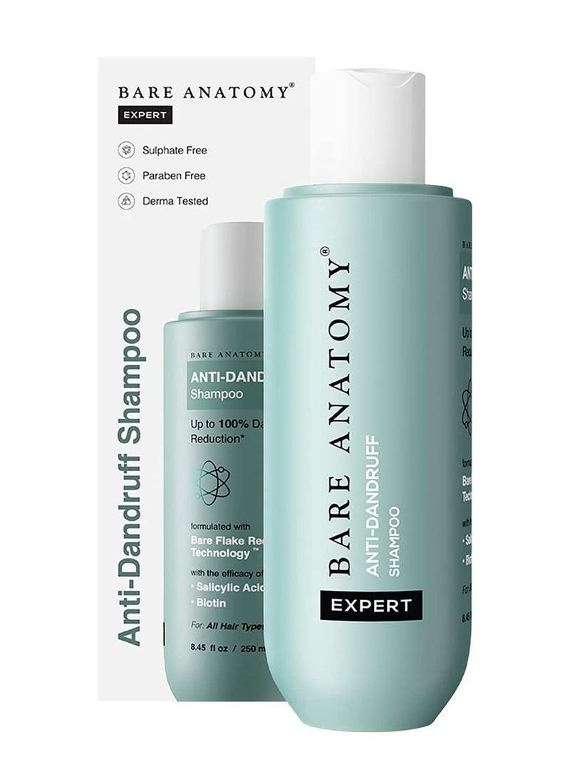 BARE ANATOMY - EXPERT Anti Dandruff Shampoo Targets Oily Scalp and Sheds Dry Flakes 250ml - Image 1