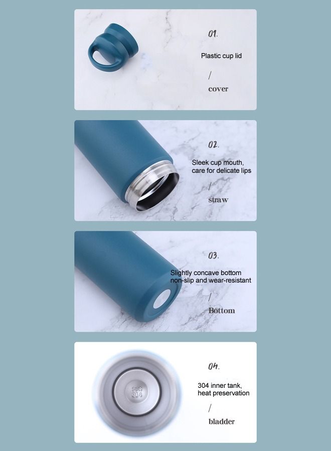 Generic Portable Double Wall Insulated Vacuum Tumbler Travel Water Bottle With Handle Lid - Image 3