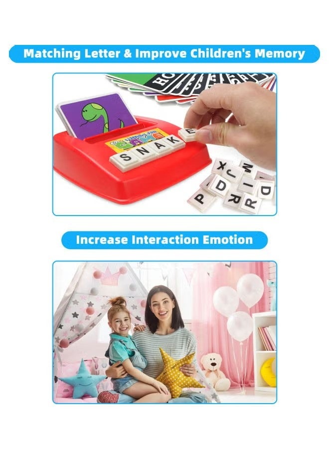كن واحدًا Matching Letter Game Alphabet Word Spelling Reading Recognition Early Education Learning Toy 24.00X4.60X22.00cm - Image 3