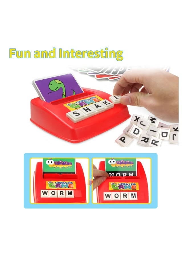 كن واحدًا Matching Letter Game Alphabet Word Spelling Reading Recognition Early Education Learning Toy 24.00X4.60X22.00cm - Image 5