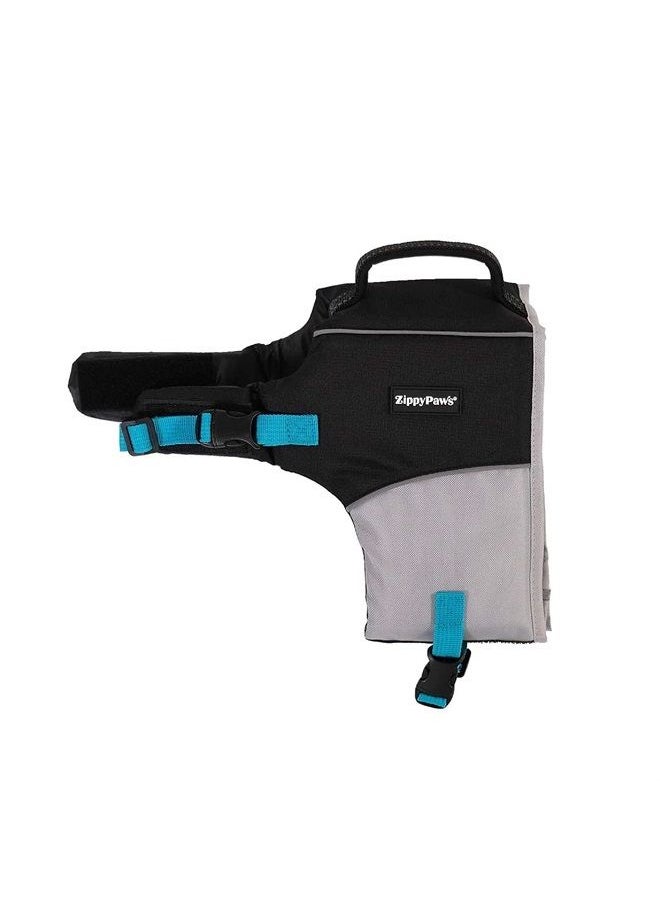 ZippyPaws - Adventure Dog Lifejacket, Swimming Vest for Dogs & Puppies, Life Jacket for Swim Training Small Medium & Large Dogs - Teal, XX-Small - Image 1