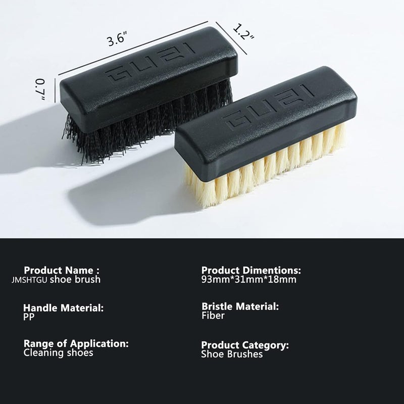 Cleaning Shoe Essential Professional Cleaning Shoe Brush Plastic Soft Brush Hard Brush Household Cleaning Set Shoe Care Leather Care Shoe Brush for Cleaning (Essential kit) - Image 2