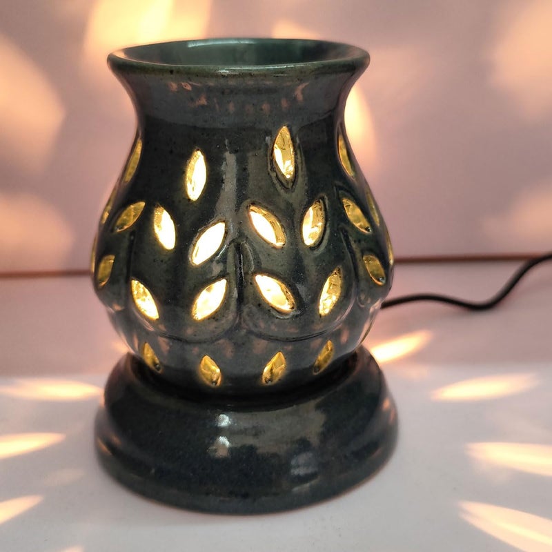 Aatiutik Aatiutik Handcrafted Ceramic Electric Fragrance Aroma Diffuser Oil Burners Nigh Lamp Light Electric Diffuser for Home Rose and Jasmine Fragrance Oils of 10 ml Each - Image 4