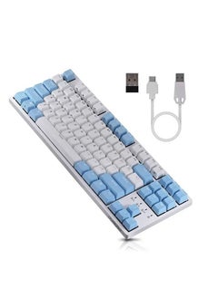 Durgod Taurus K320 ( Cherry Red Switch ) Wireless Mechanical Keyboard - Light Blue