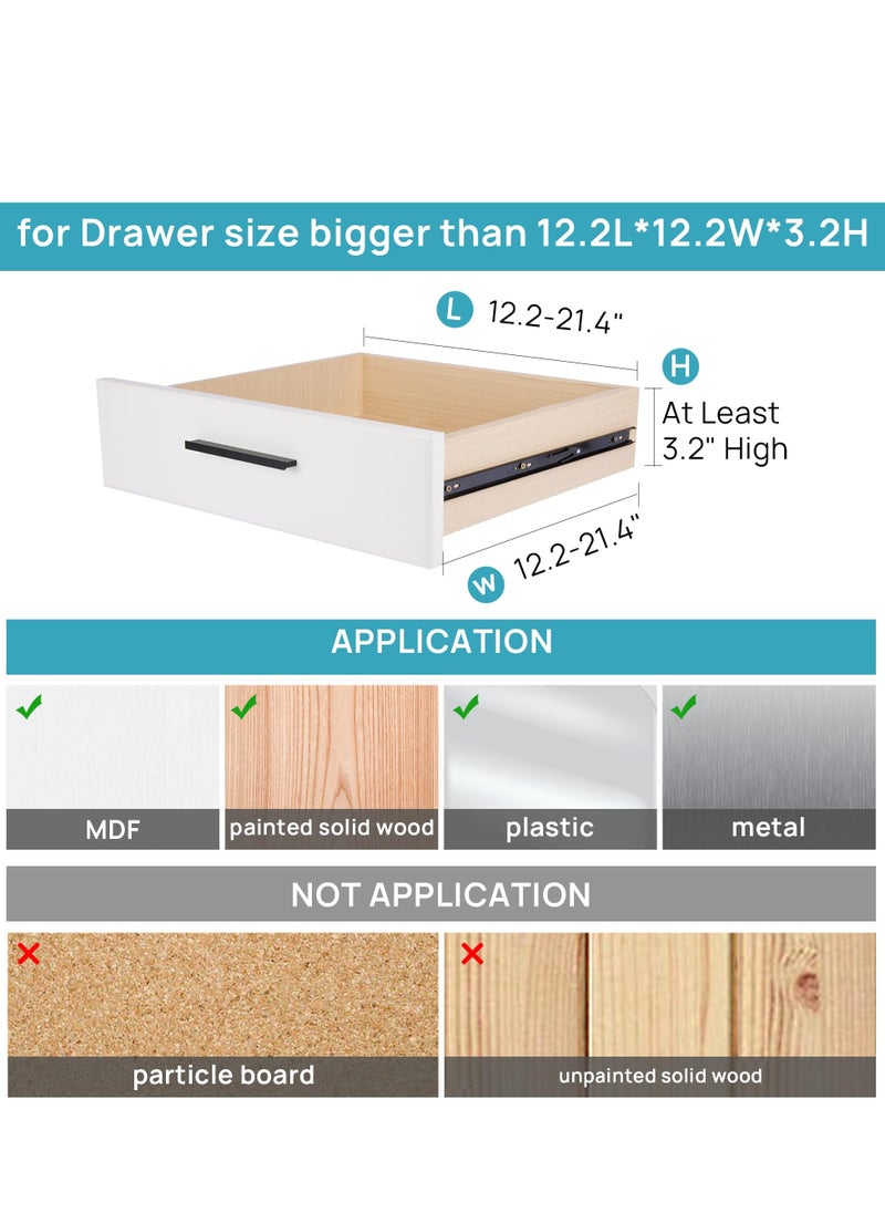 Dovva Drawer Dividers Organizers 8 Pack, Adjustable 3.2" High Expandable from 12.2-21.4" Kitchen Drawer Organizer, Clear Plastic Drawers Separators for Clothing, Kitchen and Office Storage  - Image 2