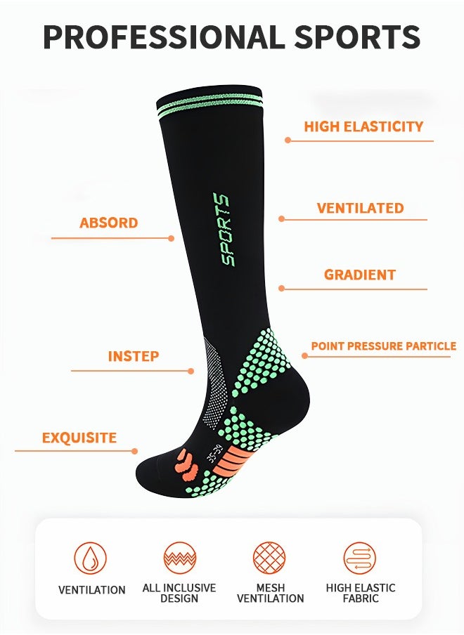 GROIC Athletic Compression Socks Designed for Sport Basketball Running Workout Gym,Graduated Circulation Support Knee High Socks,Sports Calf Socks  - Image 4