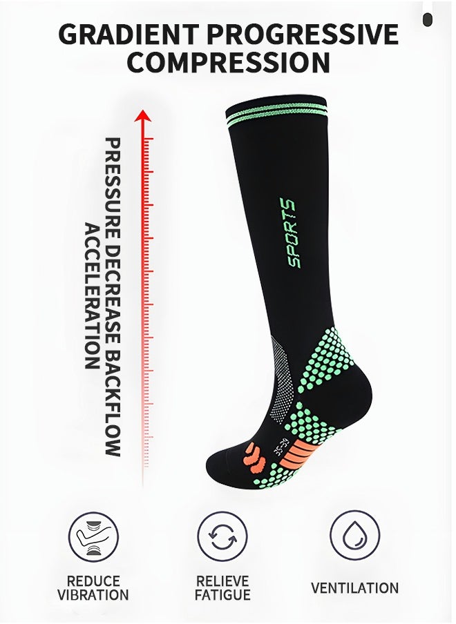 GROIC Athletic Compression Socks Designed for Sport Basketball Running Workout Gym,Graduated Circulation Support Knee High Socks,Sports Calf Socks  - Image 3