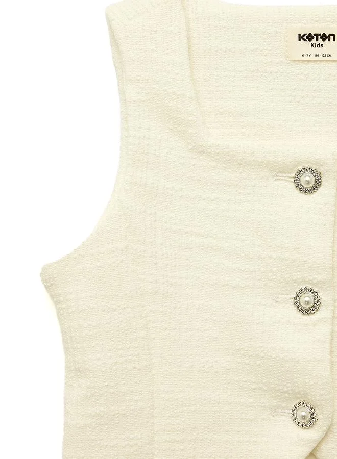 Koton  Crop Tweed Blouse for Women | Best Price UAE